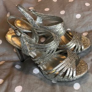 Adriana Papell Silver Heels